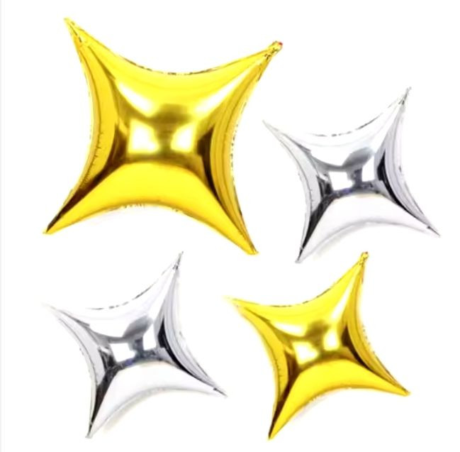 Balloon Accessories for Wedding Decorations - 18 Inch and 24 Inch Gold Star Balloons