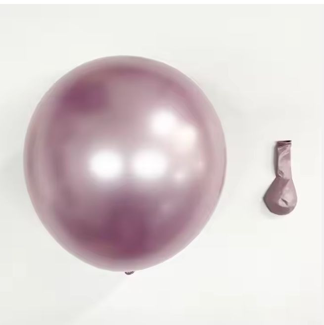 Customized Round 100 Silver Metallic Latex Balloons for Special Events and Celebrations