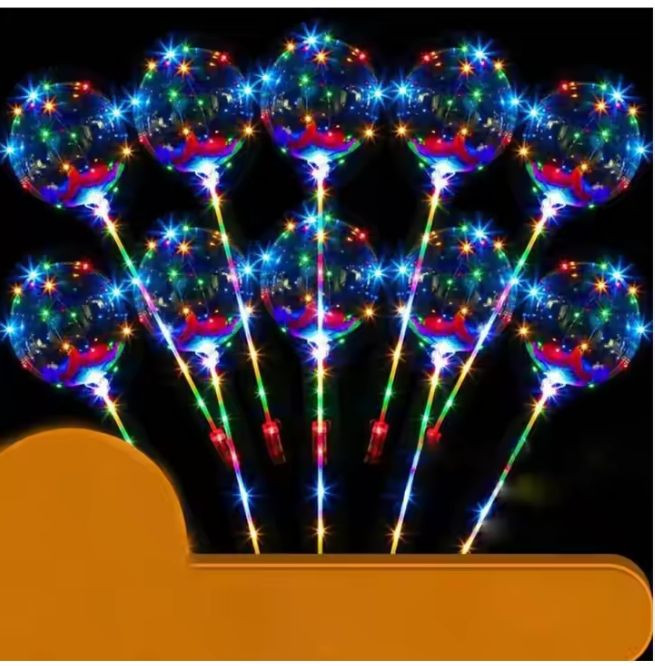 Event Wedding Decoration LED Light-Up Colorful Bobo Balloons with stand