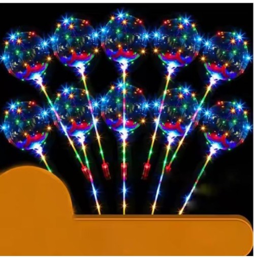Event Wedding Decoration LED Light-Up Colorful Bobo Balloons with stand